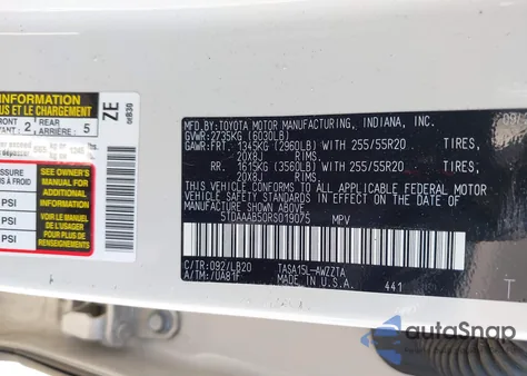 2024 Toyota Grand Highlander Platinum from USA, damaged, VIN 5TDAAAB50RS019075